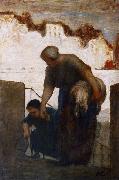 Honore  Daumier The Washerwoman France oil painting artist